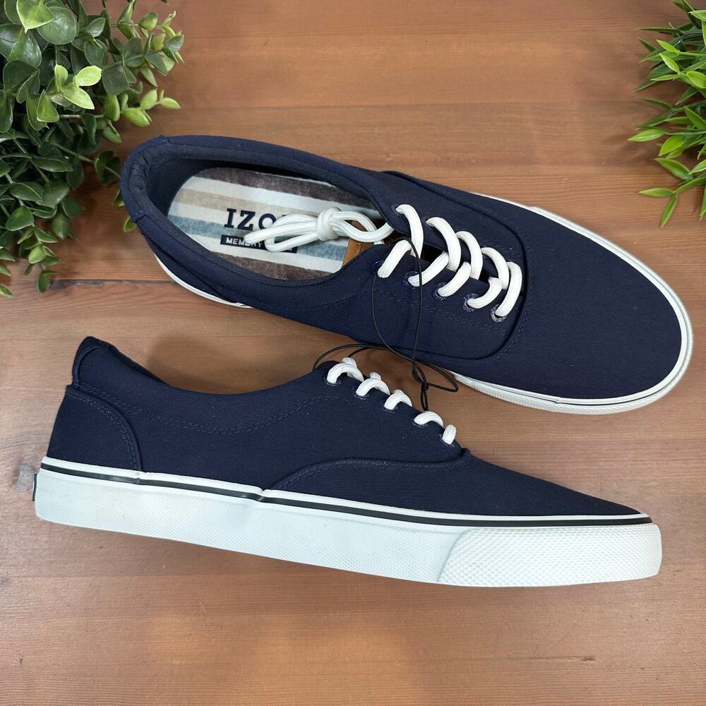 NWOT Izod Men's Rangley Canvas Memory Foam Lace Up Shoes Size 10